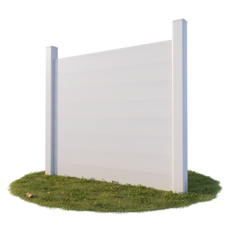 Kit de clôture PRO de 180 cm en PVC avec 8 soubassements