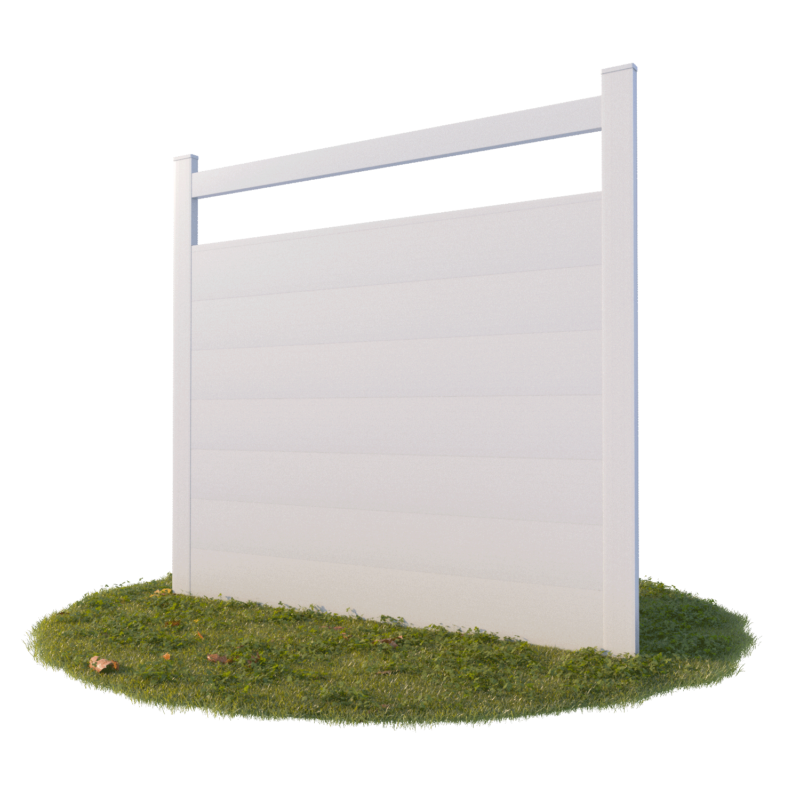 Kit de clôture SLIM de 180 cm avec 1 lisse droite et 7 soubassements