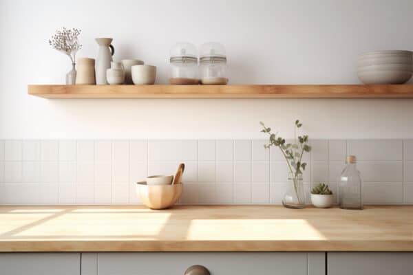 Rénover carrelage cuisine - Une crédence de cuisine en carrelage blanc