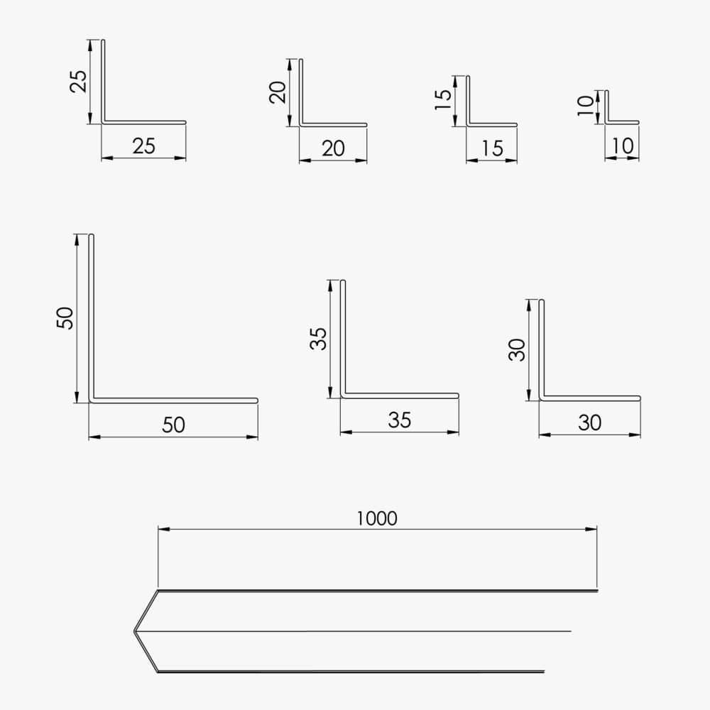 Cornière PVC - Longueur 1 m - Blanc – Image 4