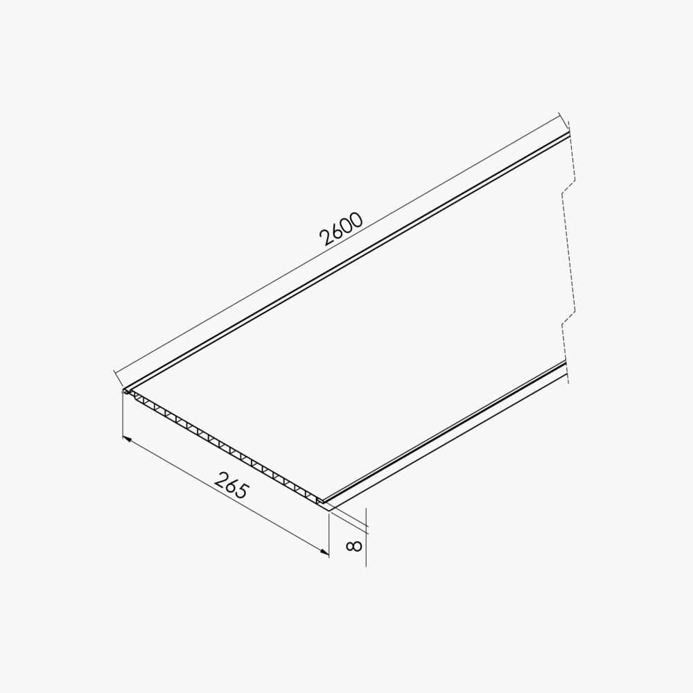 Lambris PVC 250 mm - Lot de 4 Lames - Blanc – Image 4