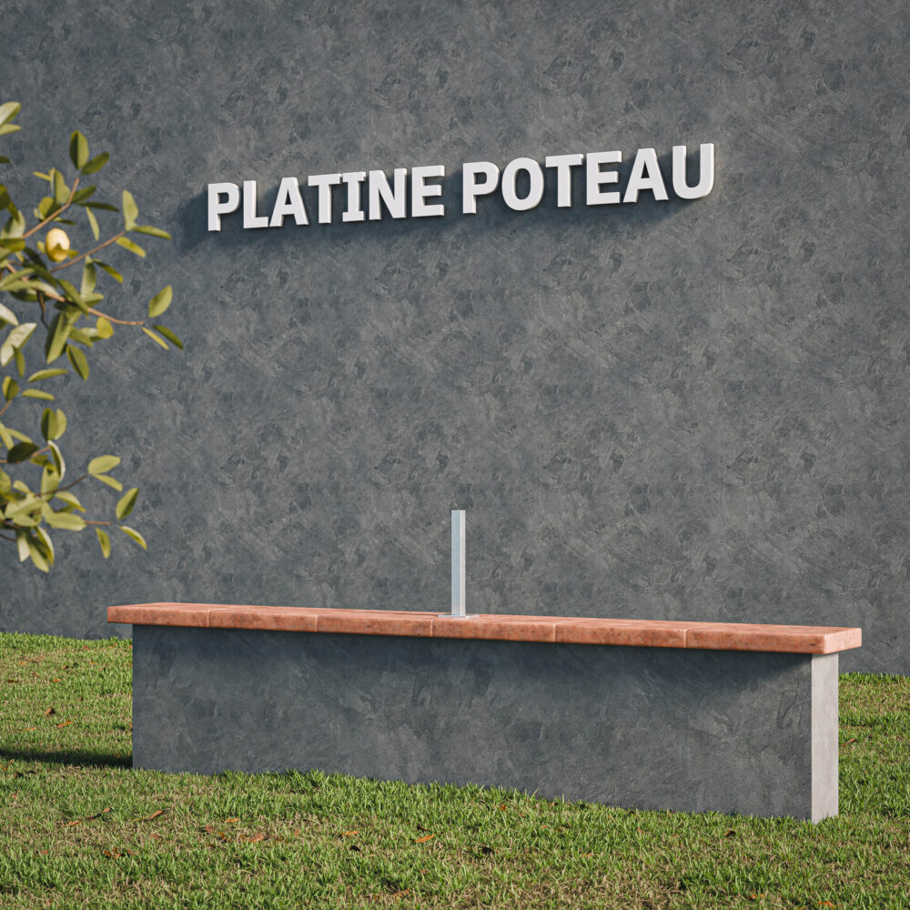 Platine pour poteau de clôture PVC PRO 30 cm