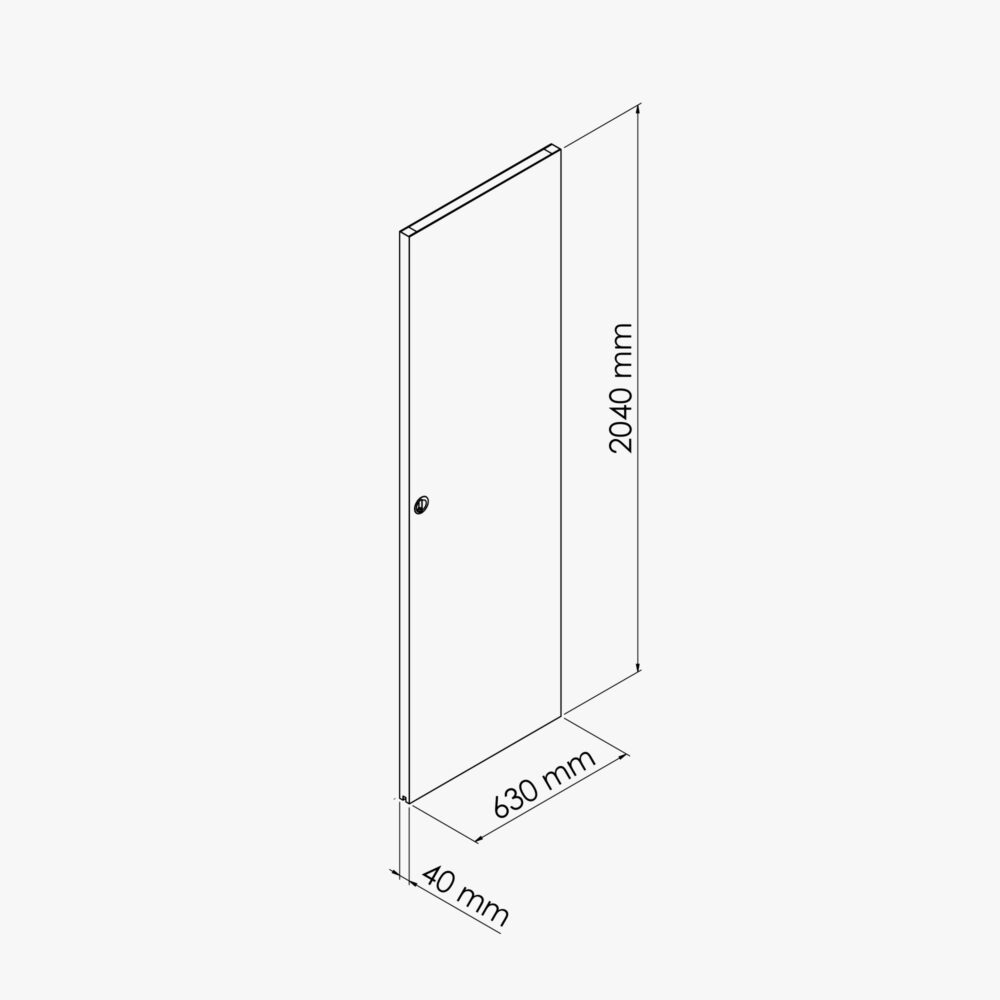 Porte Coulissante Seule - Prépeinte Plane 63 cm – Image 4