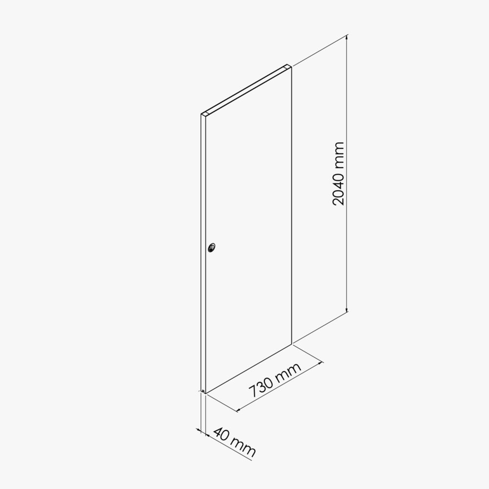 Porte Coulissante Seule - Prépeinte Plane 73 cm – Image 4