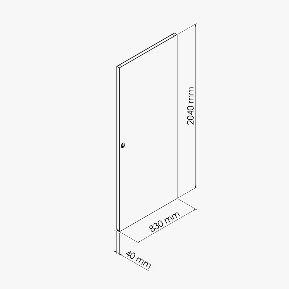 Porte Coulissante Seule - Prépeinte Plane 83 cm – Image 4