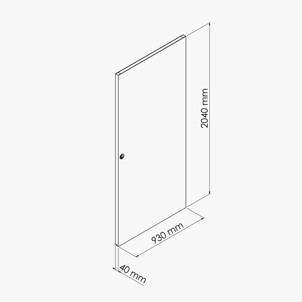 Porte Coulissante Seule - Prépeinte Plane 93 cm – Image 4