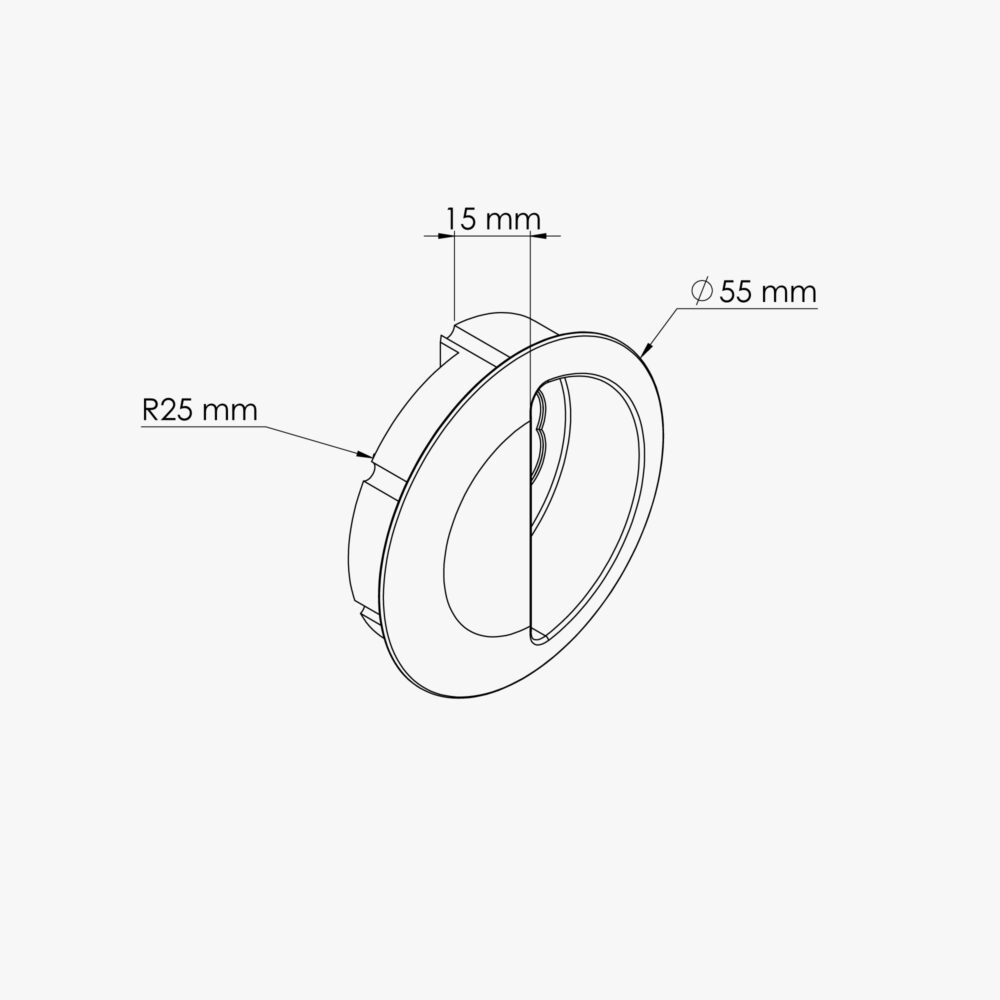 Poignées PVC Type Cuvette pour Porte Coulissante – Image 4