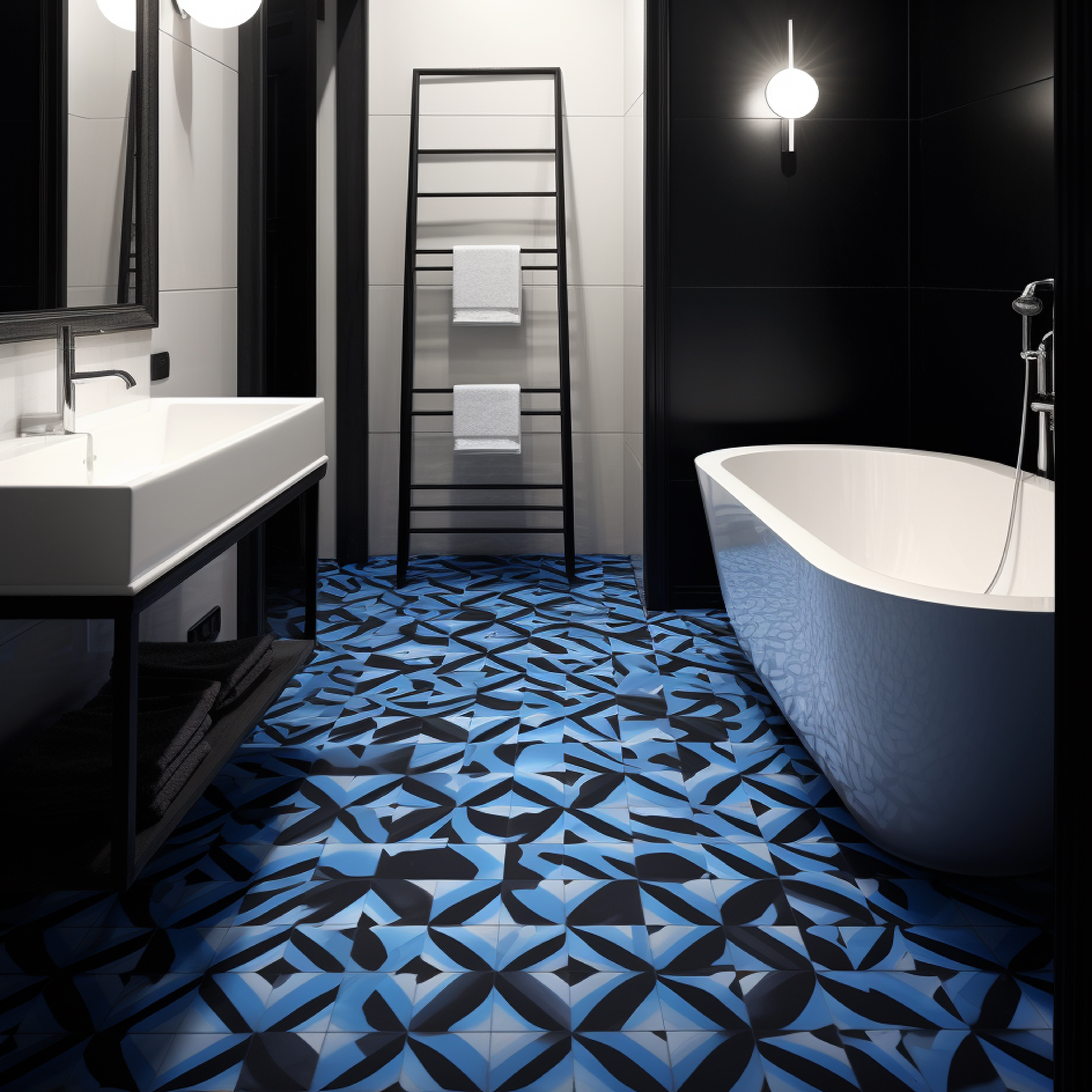 petite salle de bain au style moderne ai genere