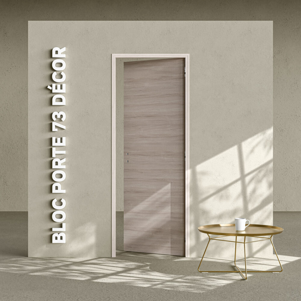 Bloc-porte 73 cm poussant droit modèle Oslo Mon Marché Déco