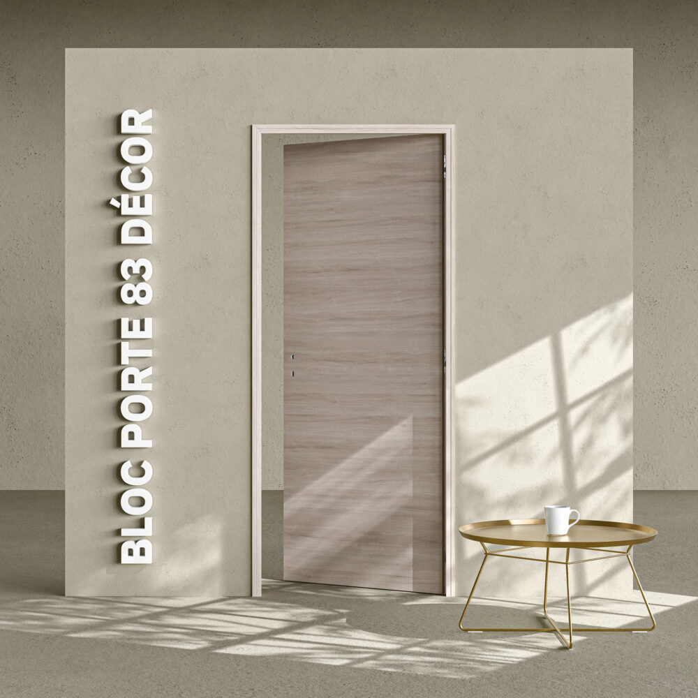 Bloc-porte 83 cm poussant droit modèle Oslo Mon Marché Déco