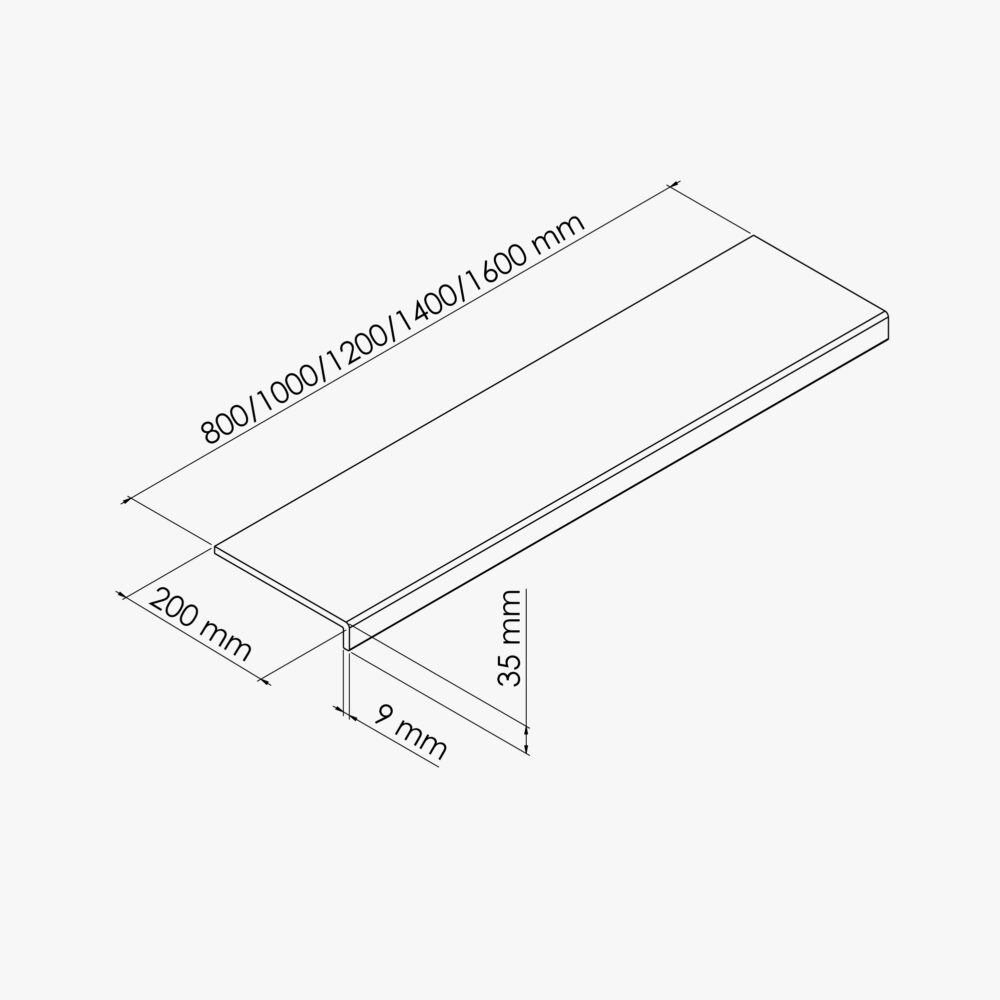 Appui de fenêtre PVC l. 20 cm x ép. 9 mm - Anthracite – Image 4