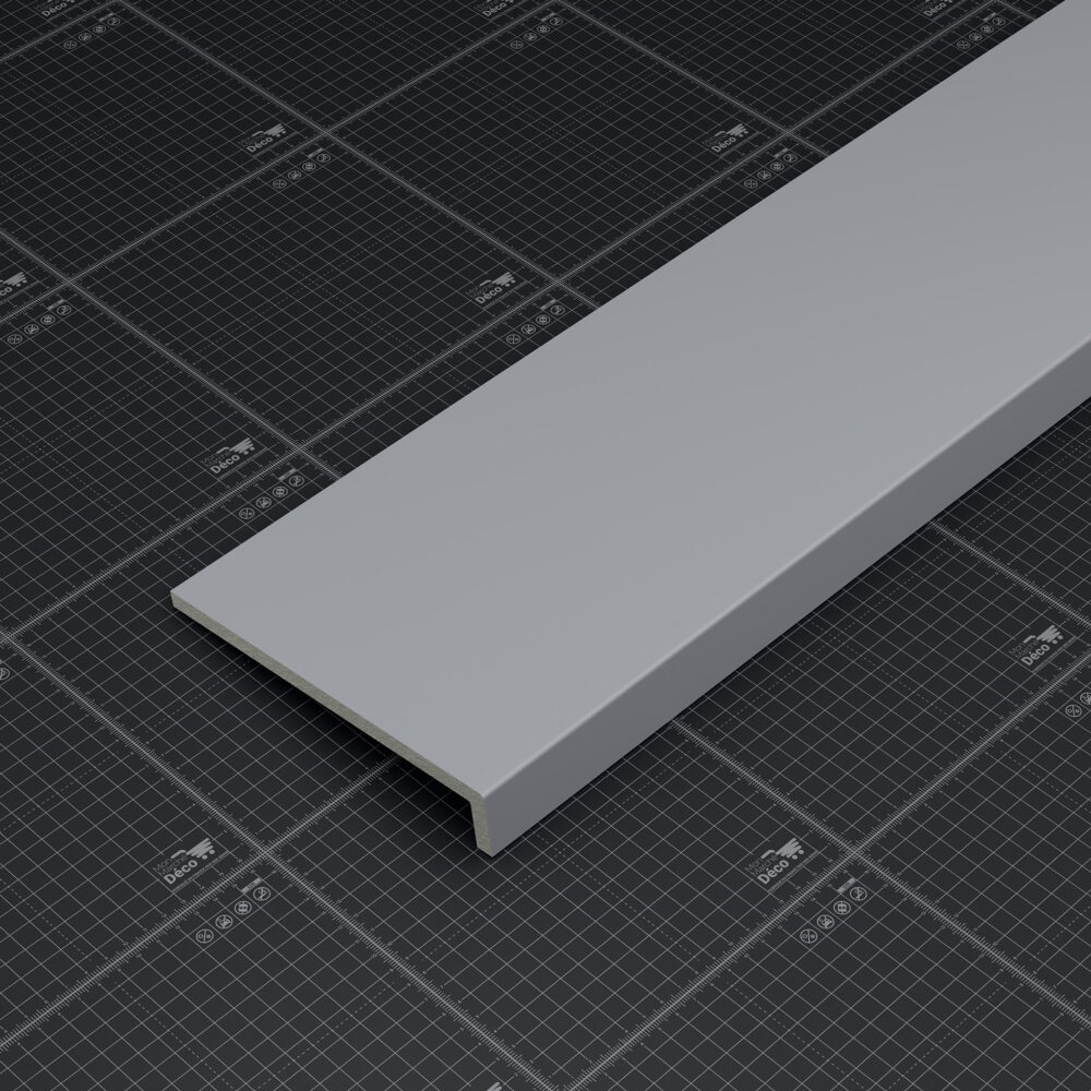 Appui de fenêtre PVC l. 20 cm x ép. 9 mm - Gris