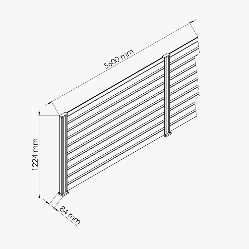 Kit Clôture SLIM PVC Blanc H. 120 cm x L. 5.60 m - 10 Lisses claire-voie – Image 4