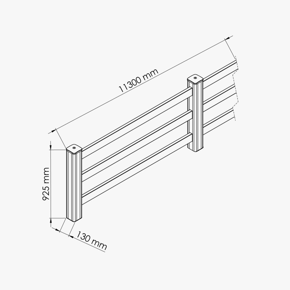 Kit Clôture PRO PVC Blanc H. 90 cm x L. 11.30 m - 3 Lisses – Image 4