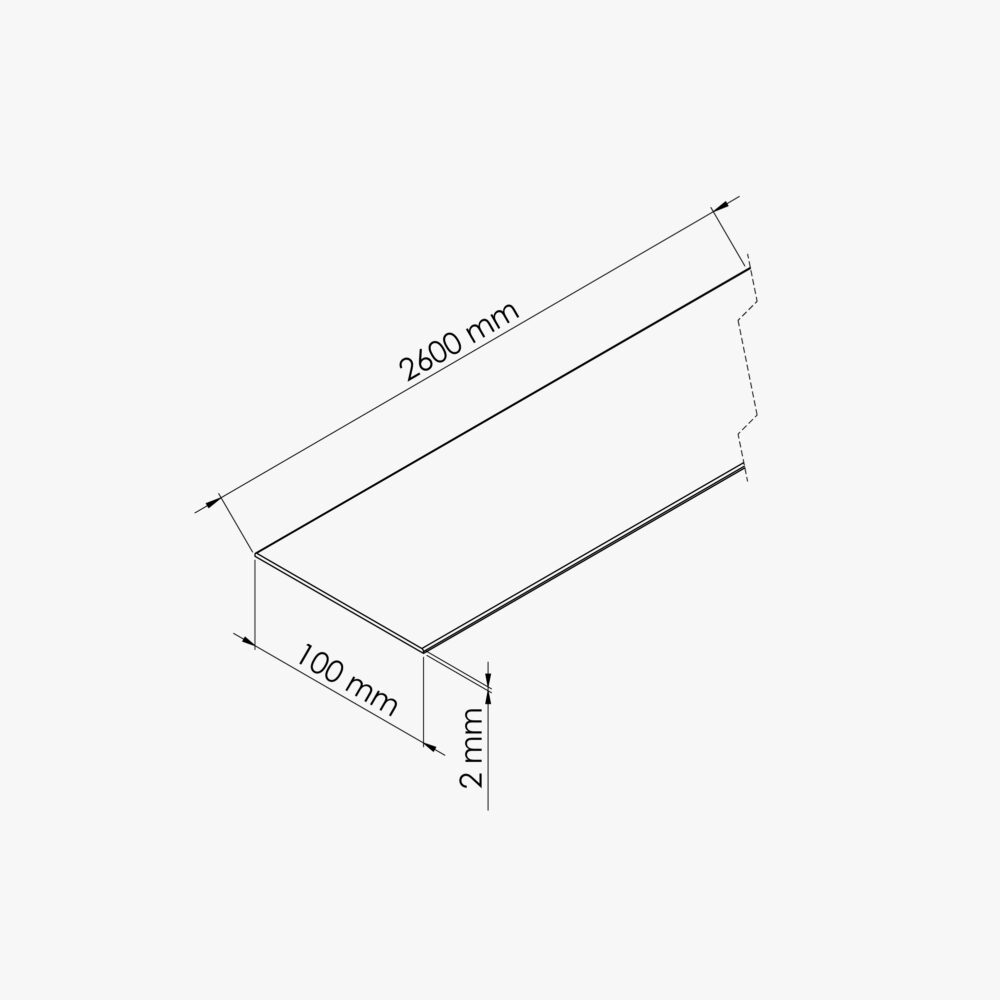 Profil Plat PVC 100 mm - Longueur 2.60 m - Lot de 5 – Image 4