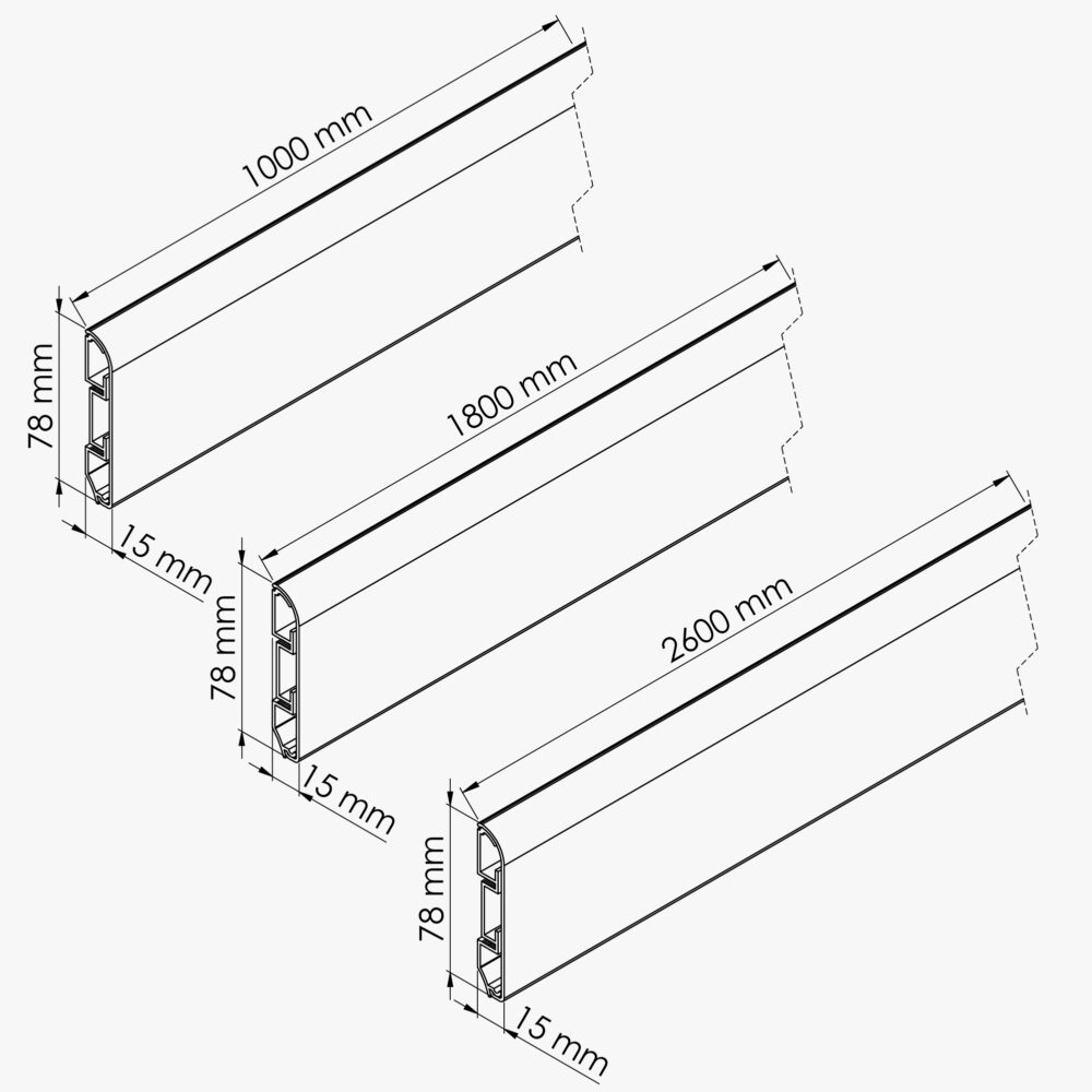 Plinthe Passe-Câble PVC 80 mm - Blanc – Image 4