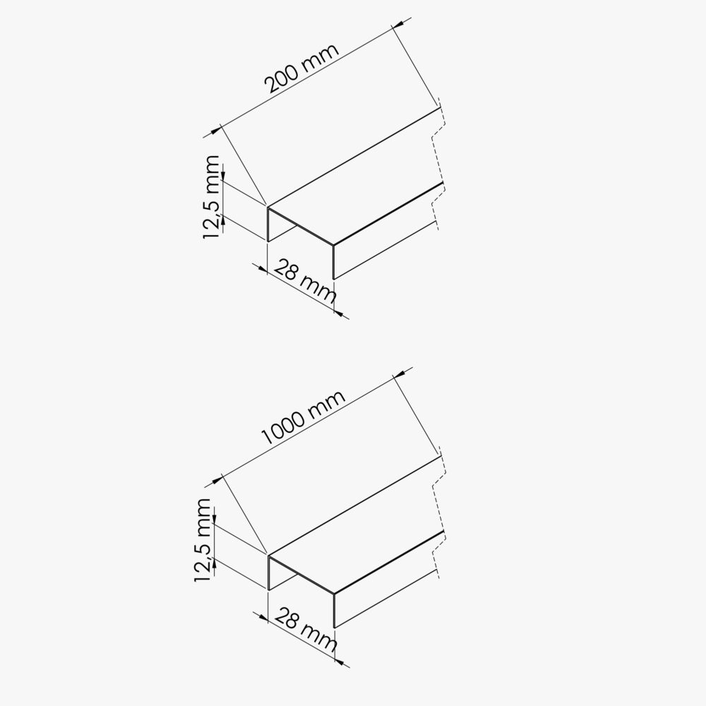 Profilé U Décoratif pour Panneau Tasseau Bois - Gris Foncé – Image 4