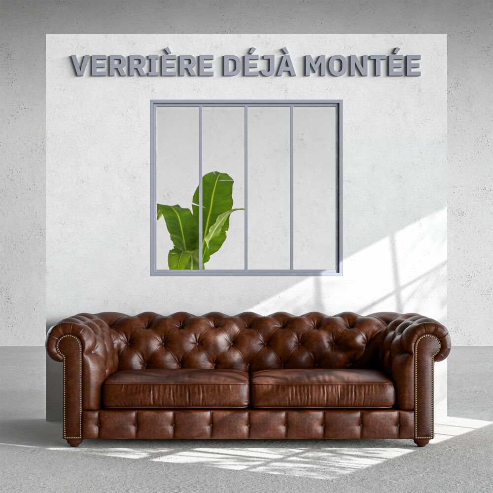 Verrière 4 Carreaux - Déjà Montée - Gris