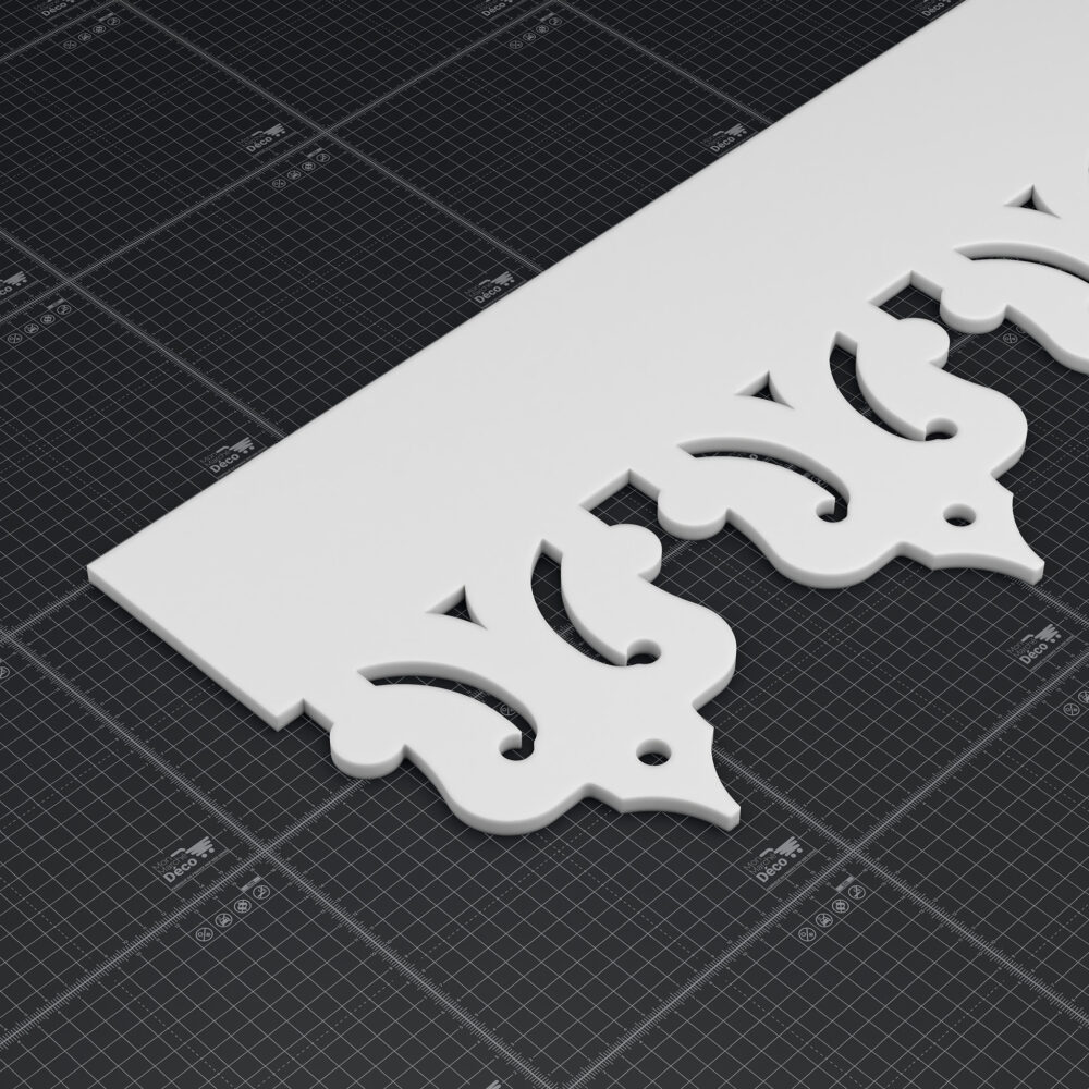 Lambrequin PVC Harmonie avec planche de rive intégrée - H. 300 mm - L. 1.20 m