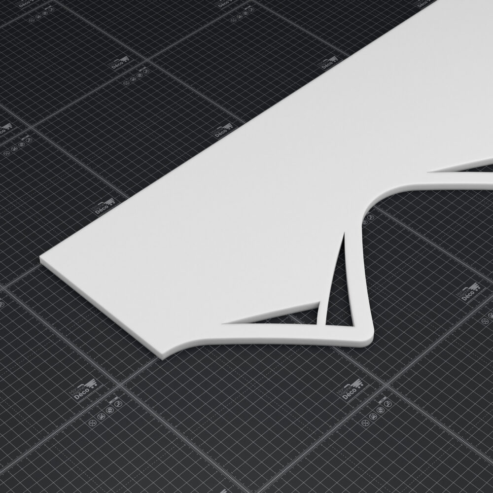 Lambrequin PVC Hirondelle avec planche de rive intégrée - H. 300 mm - L. 1.20 m