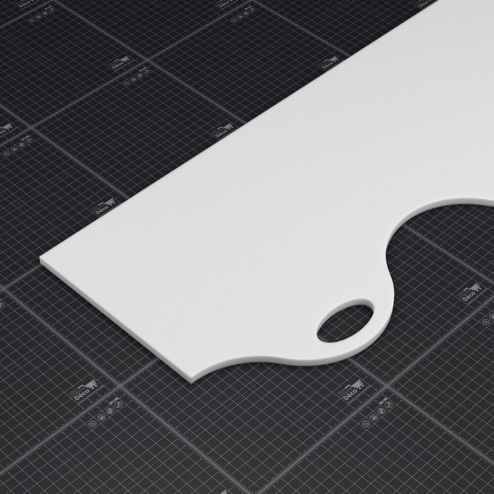 Lambrequin PVC Ondine avec planche de rive intégrée - H. 300 mm - L. 1.20 m