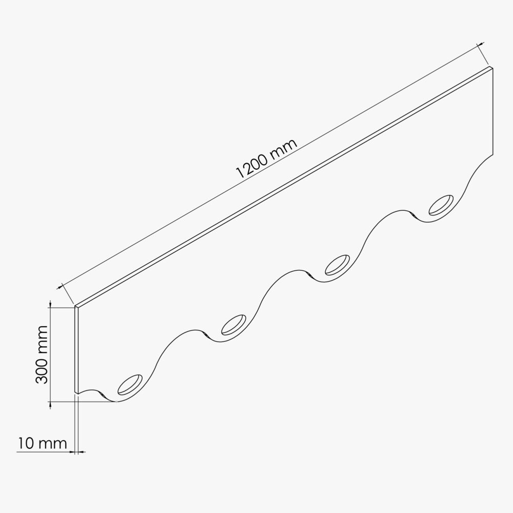 Lambrequin Ondine 300