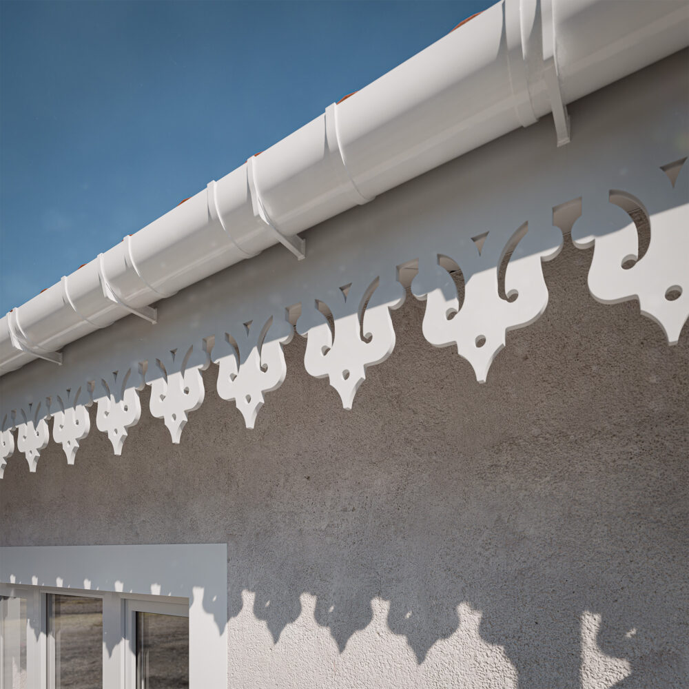 Alternative view of Lambrequin PVC Harmonie avec planche de rive intégrée - H. 300 mm - L. 1.20 m