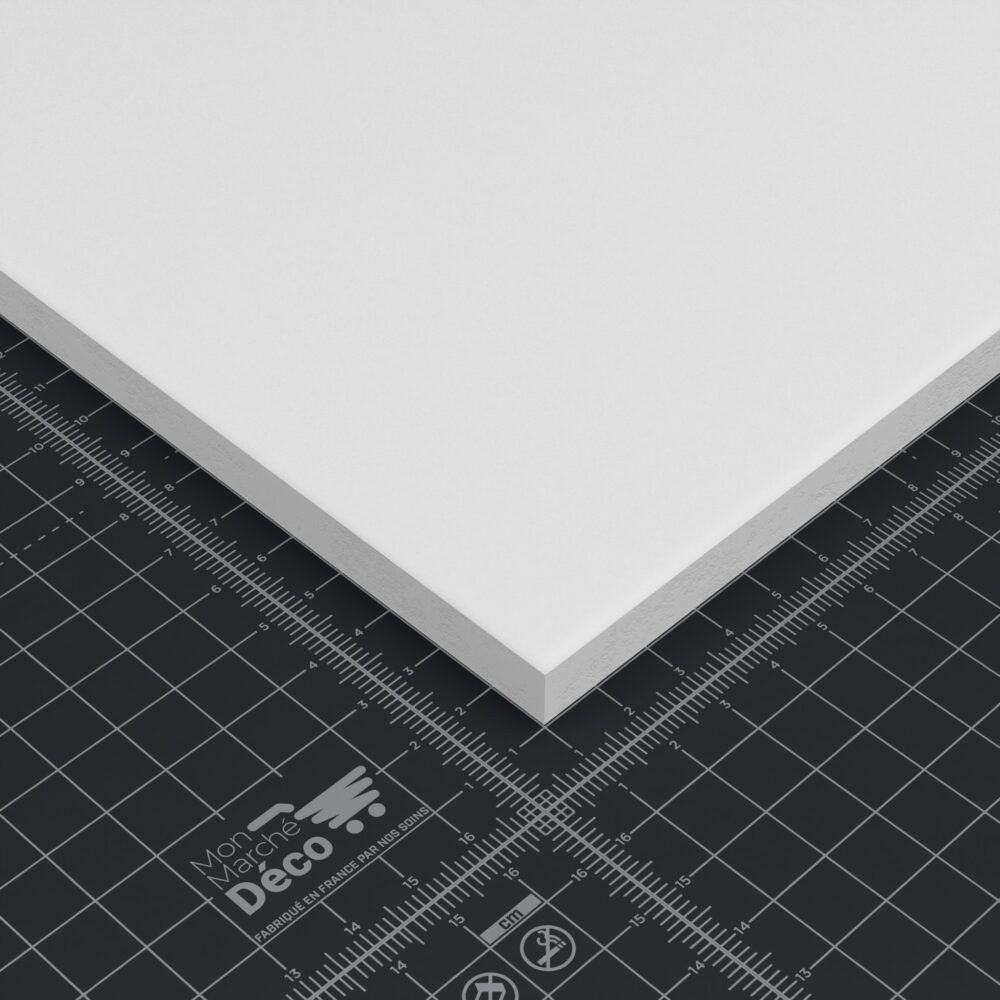 Plaque PVC Expansé Blanc 10 mm - 50 x 50 cm